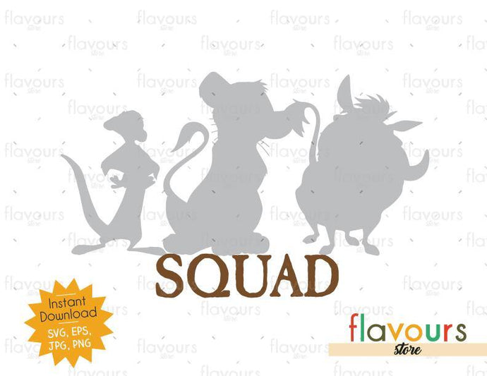 Simba, Timon and Pumbaa Squad - Lion King - Cuttable Design Files - FlavoursStore