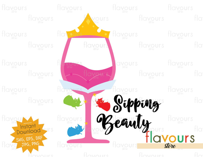 Sipping Beauty - SVG Cut File - FlavoursStore