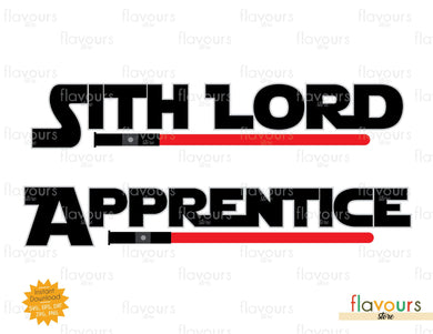 Sith Lord And Apprentice, Star Wars Lightsaber - SVG Cut File - FlavoursStore