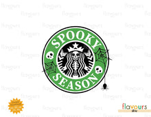 Load image into Gallery viewer, Spooky Season Halloween Coffee Ring - SVG Cut File - FlavoursStore
