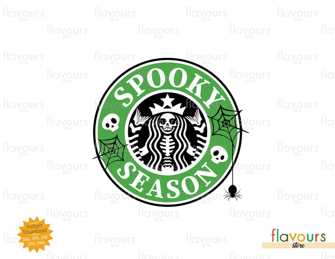 Spooky Season Halloween Coffee Ring - SVG Cut File - FlavoursStore