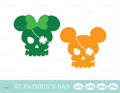 St Patrick's Mouse Ears Skulls - SVG Cut File - FlavoursStore