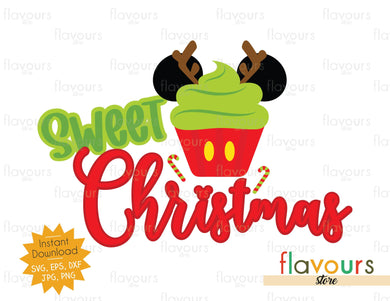 Sweet Christmas - Cupcake Mickey - SVG Cut File - FlavoursStore