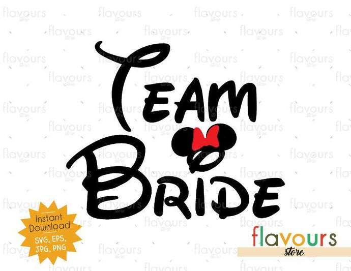 Team Bride - Minnie Ears - SVG Cut File - FlavoursStore