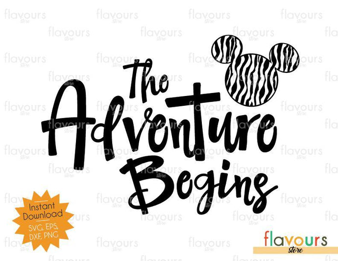 The Adventure Begins Mickey Zebra Pattern - SVG Cut Files - FlavoursStore