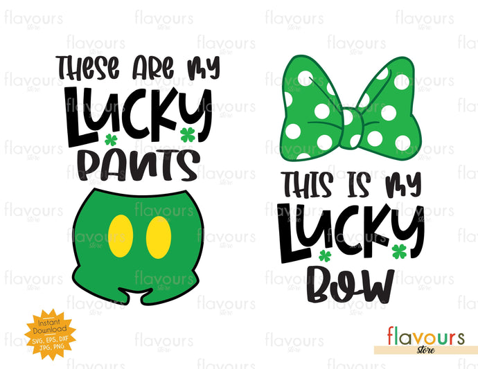 These Are My Lucky Pants - This Is My Lucky Bow - SVG Cut File - FlavoursStore