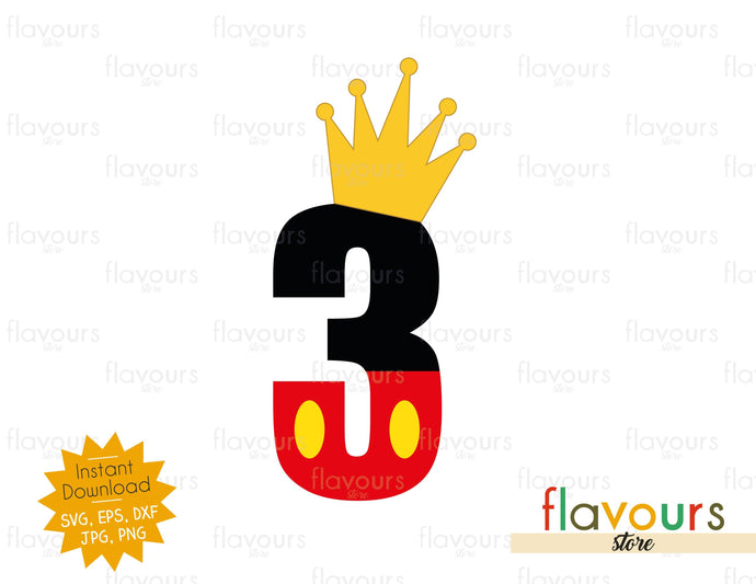 Three Mickey Crown - SVG Cut File - FlavoursStore