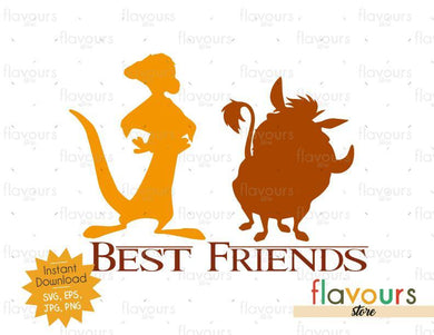 Timon and Pumba - Best Friends - Lion King - SVG Cut File - FlavoursStore