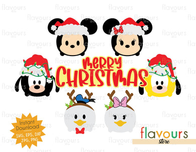 Tsum Tsum Christmas - Disney Club - SVG Cut File - FlavoursStore