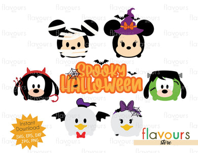 Tsum Tsum Halloween - Disney Club - SVG Cut File - FlavoursStore
