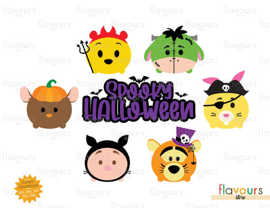 Tsum Tsum Halloween - Pooh & Friends - SVG Cut File - FlavoursStore