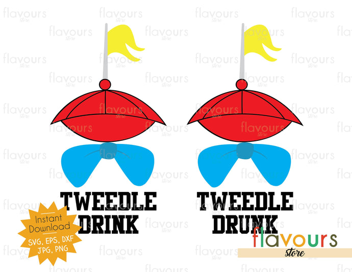 Tweedle Drink Tweedle Drunk - Instant Download - SVG Cut File - FlavoursStore