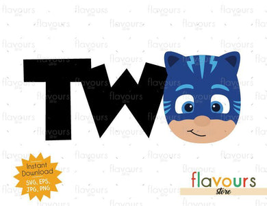 Two - Cat Boy - Pj Mask - Instant Download - SVG FILES - FlavoursStore