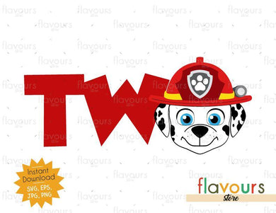 Two - Marshall - Paw Patrol - Instant Download - SVG FILES - FlavoursStore