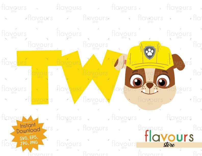 Two - Rubble - Paw Patrol - Instant Download - SVG FILES – FlavoursStore