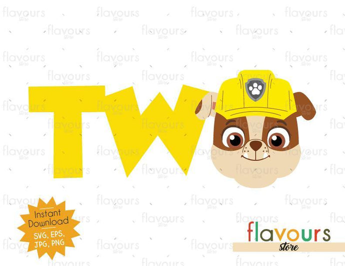 Two - Rubble - Paw Patrol - Instant Download - SVG FILES - FlavoursStore