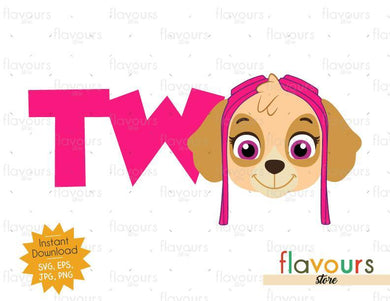 Two - Skye - Paw Patrol - Instant Download - SVG FILES - FlavoursStore