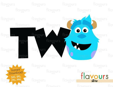 Two - Sulley Monsters Inc - Instant Download - SVG FILES - FlavoursStore