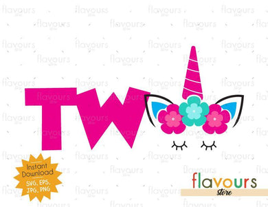 Two - Unicorn - Instant Download - SVG FILES - FlavoursStore