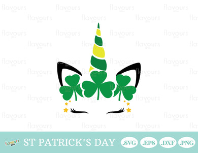 Unicorn Shamrock, St Patrick's Day - SVG Cut File - FlavoursStore