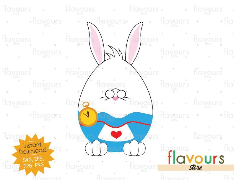 White Rabbit Easter Egg - SVG Cut File - FlavoursStore