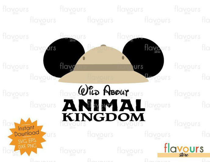 Wild About Animal Kingdom Mickey Ears Hat - SVG Cut File - FlavoursStore