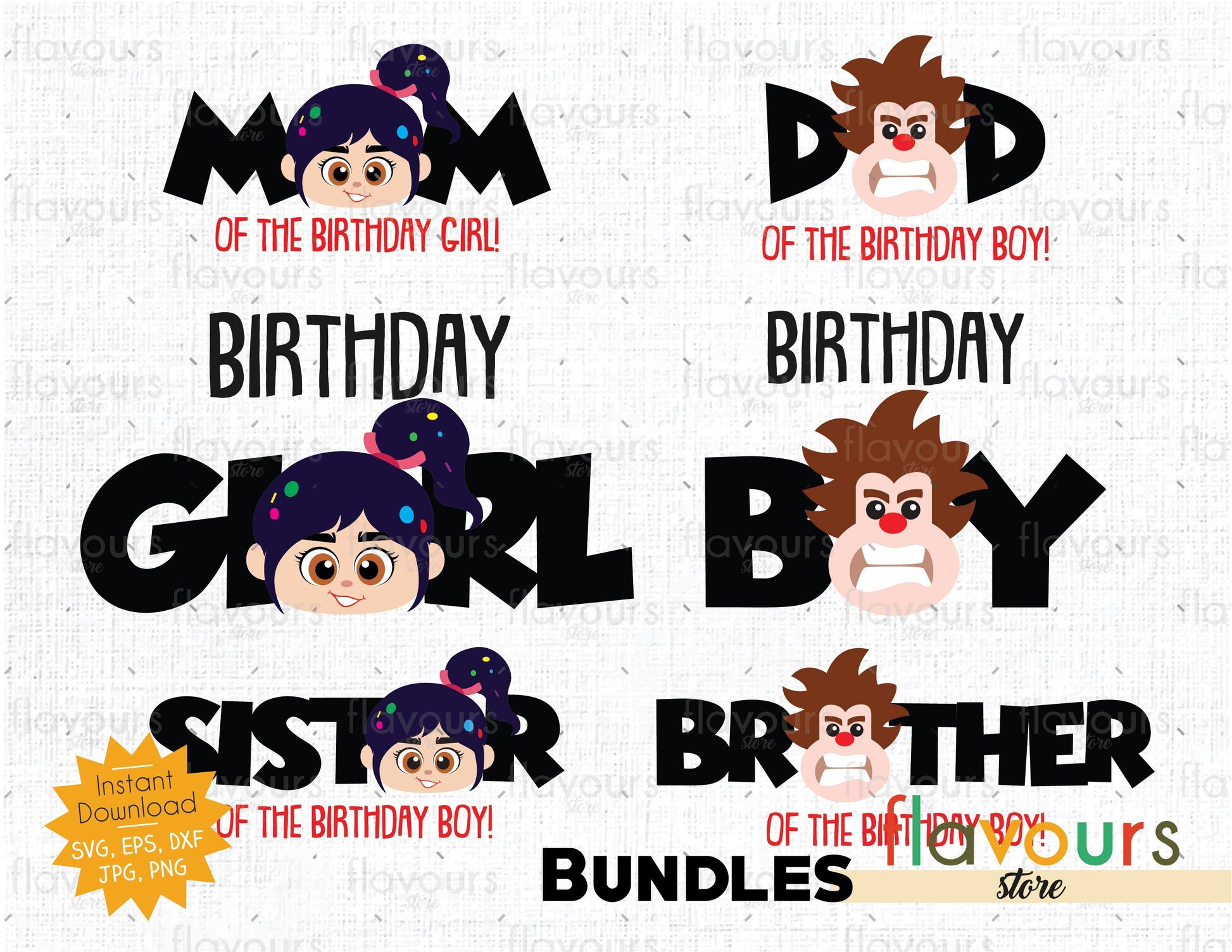 Wreck it Ralph Birthday Birthday Bundle - Instant Download - SVG Cut File - FlavoursStore